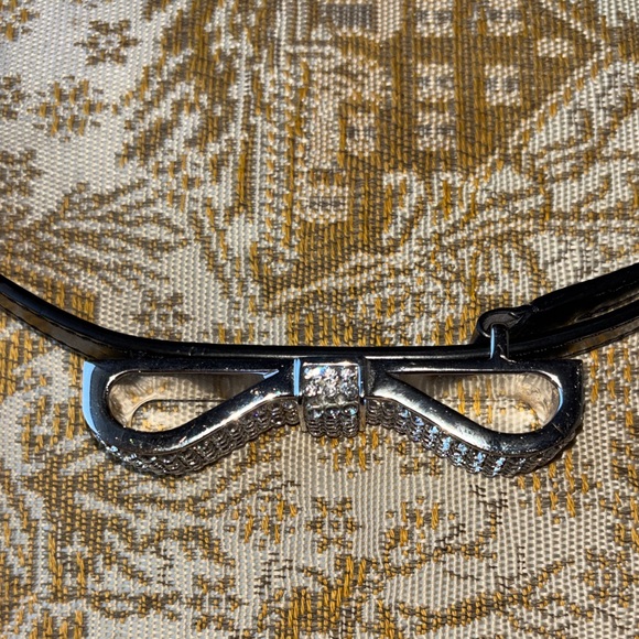 Swarovski Black Belt with Silver Crystal Bow main image 14